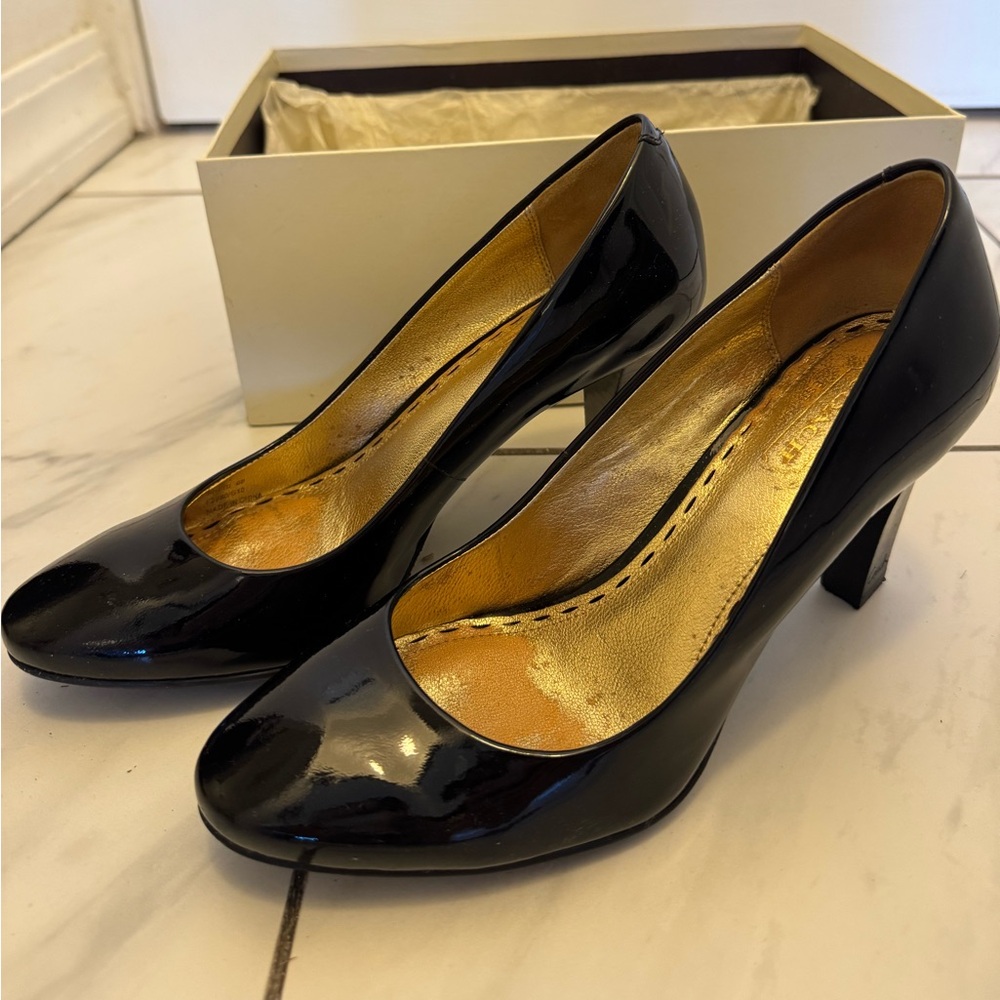 Coach Black Patent Leather Heels